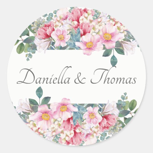 Fragrant Garden Wedding Aufkleber (Vorderseite)