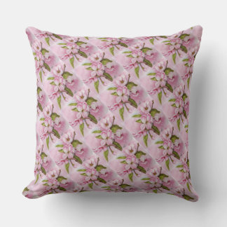 FRAGRANT PINK APPLE BLOSSOMS PATIO PILLOW KISSEN