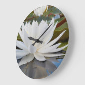 Fragrant Water Lily (Nymphaea Odorata) On Caddo Große Wanduhr (Winkel)