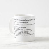 Fragt Top 10 jede männliche Krankenschwester muss Kaffeetasse (Vorderseite Links)