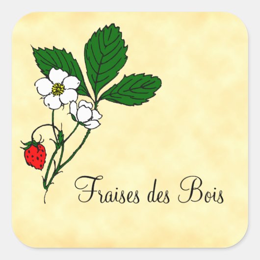 Fraises des Bois Wild Strawberry Sticker (Vorderseite)