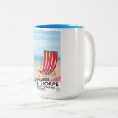 Fraisthorpe East Riding von Yorkshire, England. Zweifarbige Tasse (VorderseiteRechts)