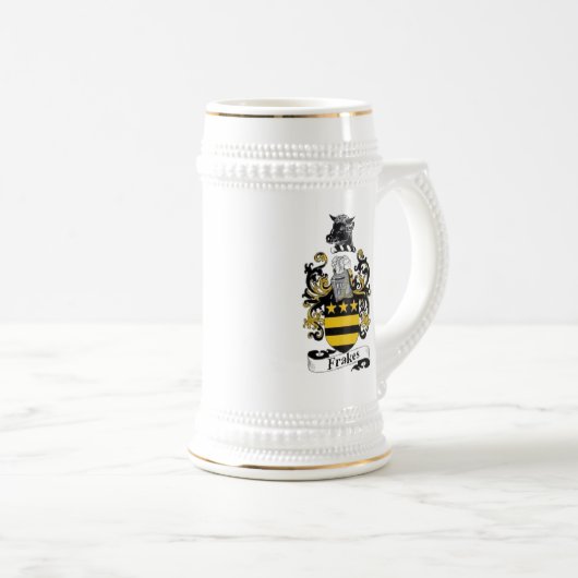 Frakes Wappen Stein Bierglas (VorderseiteRechts)