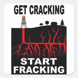 FRAKING QUADRATISCHER AUFKLEBER