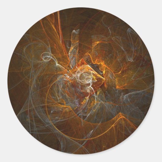 Fraktal281 Runder Aufkleber (Vorderseite)