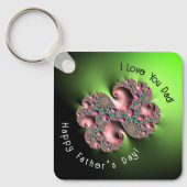 Fraktal3 Glücklicher Vatertag! Schlüsselanhänger (Vorderseite)