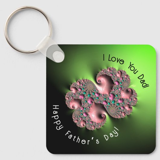 Fraktal3 Glücklicher Vatertag! Schlüsselanhänger (Vorderseite)