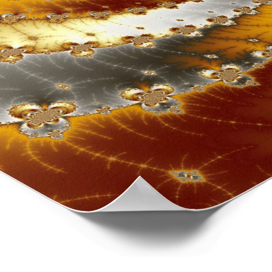 Fraktal 1 wirbeln - Fraktal-Poster Poster (Ecke)