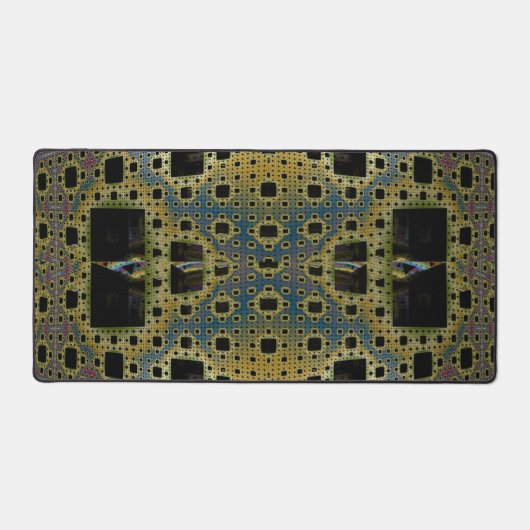 Fraktal 3D-Sci Fi Cube gedruckte Circuit DeskM04 Schreibtischunterlage (Vorderseite)