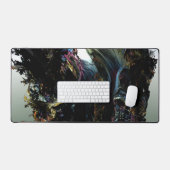 Fraktal 3D Sci fi futuristische Hard Rock DeskM Schreibtischunterlage (Tastatur & Maus)