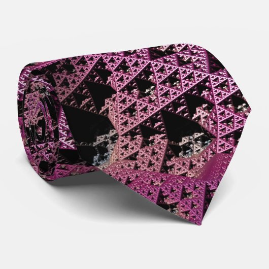 Fraktal 3D Sci Fi Lila Raumsonde Krawatte (Gerollt)