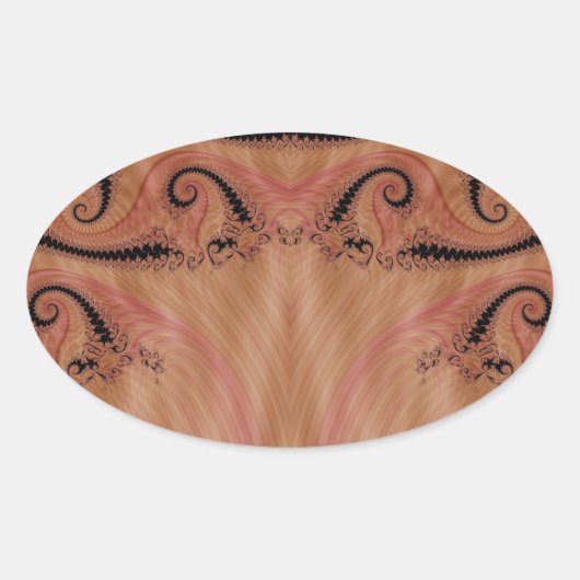 Fraktal 404 ovaler aufkleber (Vorderseite)