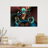 Fraktal 447 poster (Küche)