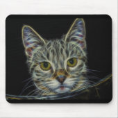 Fraktal-681584 CAT DIGITALE FLAMES ART HINTERGRUND Mousepad (Vorne)