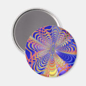 Fraktal Abstrakt 061012a Magnet (Vorderseite/Rückseite)