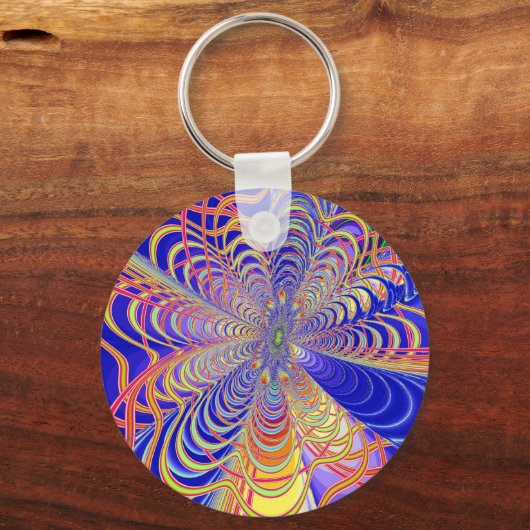 Fraktal Abstrakt 061012d Schlüsselanhänger (Vorderseite)