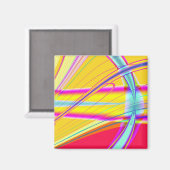 Fraktal Abstrakt 061012e Magnet (Vorderseite/Rückseite)