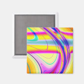 Fraktal Abstrakt 061012f Magnet (Vorderseite/Rückseite)