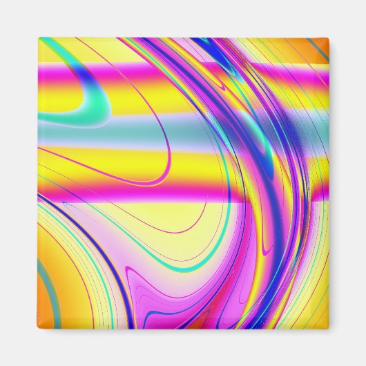 Fraktal Abstrakt 061012f Magnet (Vorne)