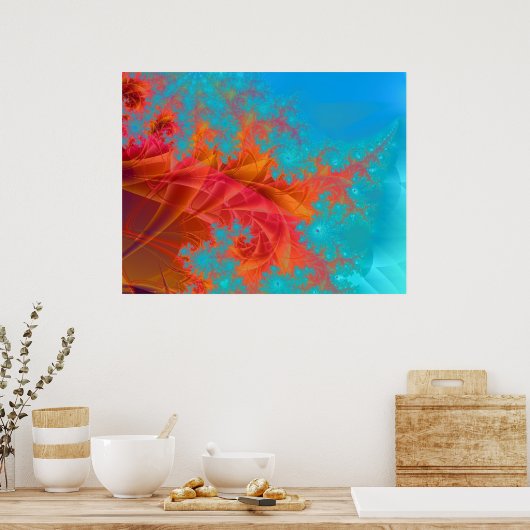 FRAKTAL ABSTRAKT 1 POSTER (Küche)