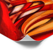 Fraktal Abstrakt Circles Art Poster Print (Ecke)