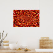 Fraktal Abstrakt Circles Art Poster Print (Küche)