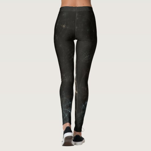 Fraktal Abstrakt Hintergrund Leggings (Rückseite)