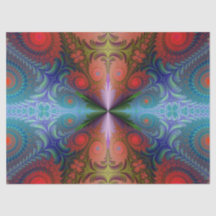 Fraktal Abstrakt Red Blue Design 37 Decoupage