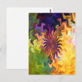 Fraktal Abstrakte Blume Postkarte (Vorne/Hinten)