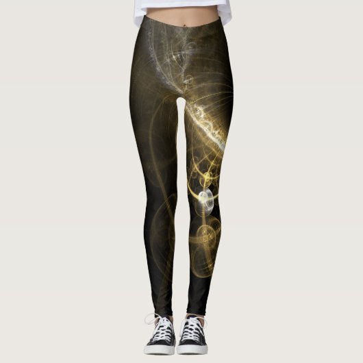Fraktal Abstrakter Hintergrund 2 Leggings (Vorderseite)