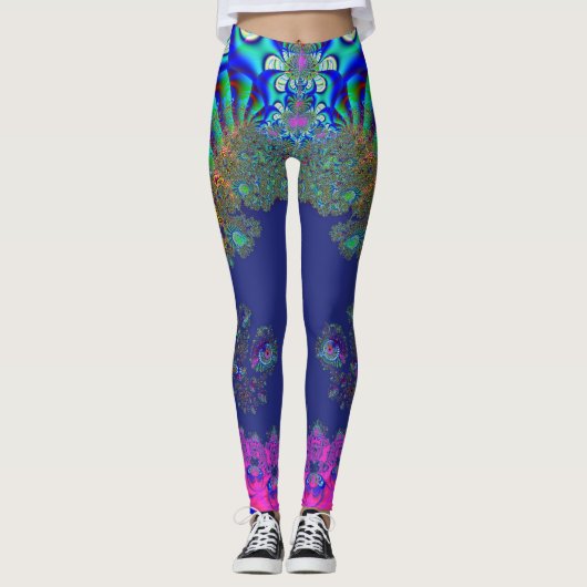 Fraktal Alien Leggings (Vorderseite)
