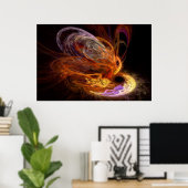 Fraktal - Anstieg des Phönix Poster (Heimbüro)