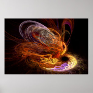 Fraktal - Anstieg des Phönix Poster