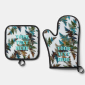 Fraktal Arctic Camouflage Ofenhandschuh & Topflappen-Set (Vorderseite)