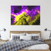 Fraktal Art 1-4 überzogene Canvas Leinwanddruck (Insitu (Schlafzimmer))