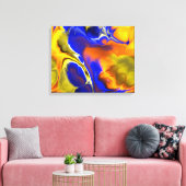 Fraktal Art 2-1 überzogene Canvas Leinwanddruck (Insitu (Wohnzimmer))