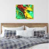 Fraktal Art 2-1 überzogene Canvas Leinwanddruck (Insitu (Schlafzimmer))