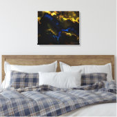 Fraktal Art 3-11 überzogene Canvas Leinwanddruck (Insitu (Schlafzimmer))