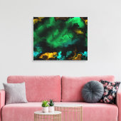 Fraktal Art 3-12 überzogene Canvas Leinwanddruck (Insitu (Wohnzimmer))