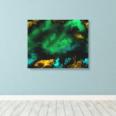 Fraktal Art 3-12 überzogene Canvas Leinwanddruck (Insitu (Holzboden))