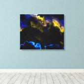 Fraktal Art 3-1 überzogene Canvas Leinwanddruck (Insitu (Holzboden))