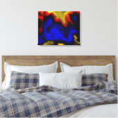 Fraktal Art 3-2 überzogene Canvas Leinwanddruck (Insitu (Schlafzimmer))