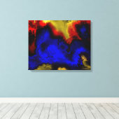 Fraktal Art 3-2 überzogene Canvas Leinwanddruck (Insitu (Holzboden))