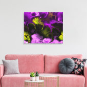 Fraktal Art 3-4 überzogene Canvas Leinwanddruck (Insitu (Wohnzimmer))