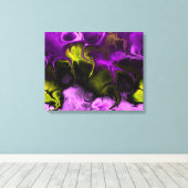 Fraktal Art 3-4 überzogene Canvas Leinwanddruck (Insitu (Holzboden))