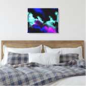 Fraktal Art 3-7 überzogene Canvas Leinwanddruck (Insitu (Schlafzimmer))