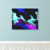 Fraktal Art 3-7 überzogene Canvas Leinwanddruck (Insitu (Holzboden))