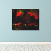 Fraktal Art 3-8 Wrapped Canvas Leinwanddruck (Insitu (Holzboden))