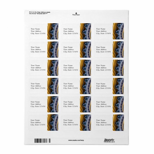 Fraktal Art Adressaufkleber (Vorne)