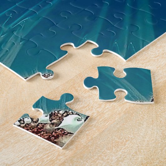 Fraktal Art Aquamarin Puzzle (Seite)